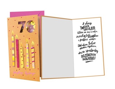KARNET 70 URODZINY