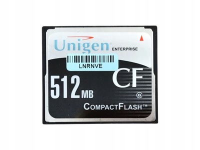 Karta pamięci Compact Flash CF UNIGEN 512MB, eti