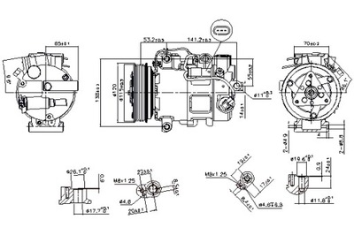 NISSENS COMPRESOR DE ACONDICIONADOR MERCEDES A W176 B SPORTS TOURER W246  