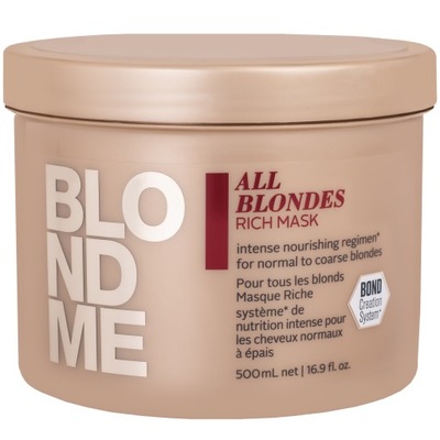 Schwarzkopf BlondMe All Blondes Rich Mask - odżywcza maska do włosów 500ml
