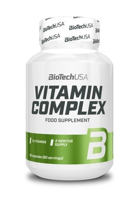 BioTech Vitamin Complex 60 caps. Kompleks Witamin Witamina B6 B12 D A