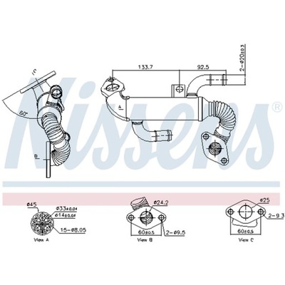 CHLODNICA, RECYRKULACJA GASES DE ESCAPE NISSENS 989399  