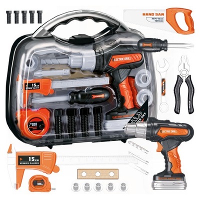 ZESTAW MAJSTERKOWICZA WALIZKA Z NARZĘDZIAMI WIERTARKA PIŁA ŚRUBOKRĘT MIARKA