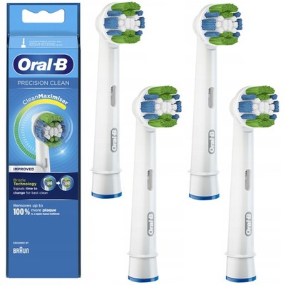 4 ORYGINALNE KOŃCÓWKI ORAL-B BRAUN PRECISION CLEAN