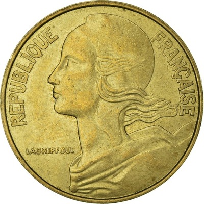 Moneta, Francja, 20 Centimes, 1982