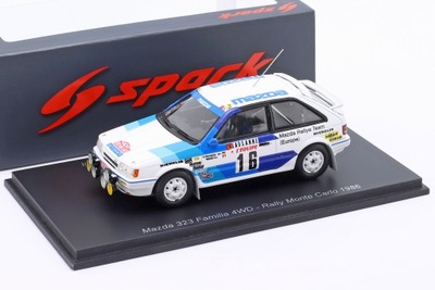 SPARK MAZDA 323 #16 Warmbold/Biche Rallye Monte Carlo 1986 1:43