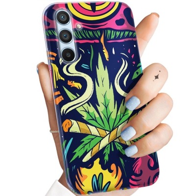 ETUI DO SAMSUNG GALAXY A34 5G WZORY GANJA MARIHUANA CANNABIS ZIOŁO OBUDOWA