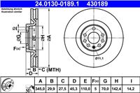 ATE ДИСК ГАЛЬМІВНИЙ ПЕРЕДНЯ 345X30 V OPEL VECTRA C 02-/C 03-/SAAB 9-3