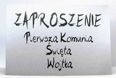 Zaproszenia na komunię perłowe srebrne