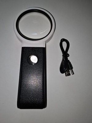 PRZENOŚNA LUPA SKŁADANA PODŚWIETLANA LED USB