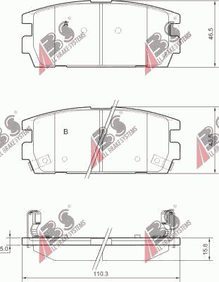 TRINKELĖS STABDŽIŲ GAL. HYUNDAI TERRACAN 2001- 