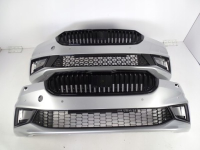 Бампер перед передний skoda fabia iv 4 6va + решётка радиатора фото №1