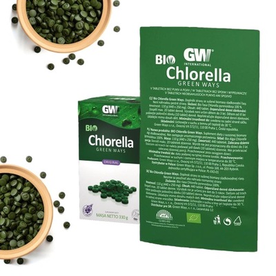 BIO CHLORELLA Greeen Ways Chlorella Pyrenoidosa 440 szt. Zielona żywność GW