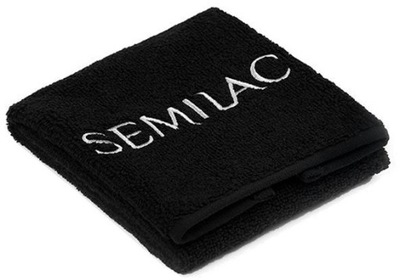 Semilac Ręcznik Czarny z Białym Logo