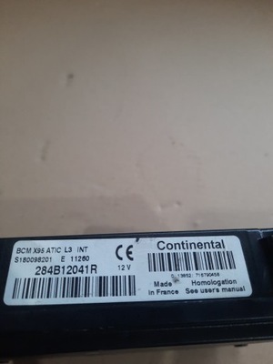 Модуль блок керування bcm renault scenic iii 284b12041r фото №1