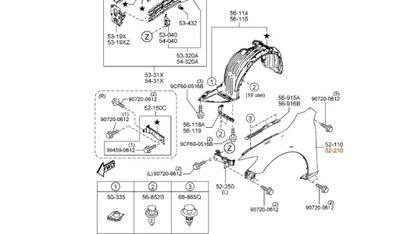 SPARNAS PRIEKINIS KAIRYSIS MAZDA 6 GL OE GHP9-52-211A 