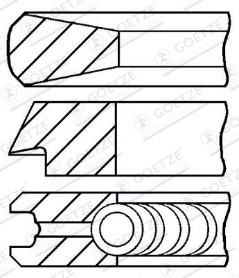 GOETZE GOETZE 08-114400-40 SET PIERSCIENI PISTON  