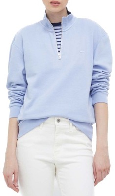 Bluza damska LEVI'S błękitna półgolf rozpinany z logo - S