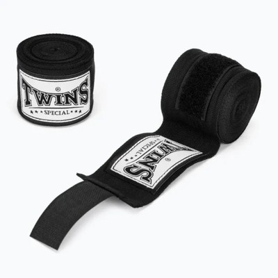 Bandaże (owijki) bokserskie TWINS 5m (czarne)