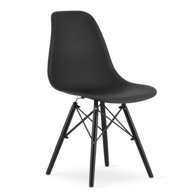 Krzesło OSAKA czarne / nogi czarne x 3