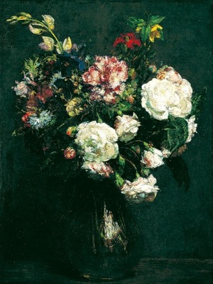 H. Fantin Latour - Wazon kwiatów - 40x30