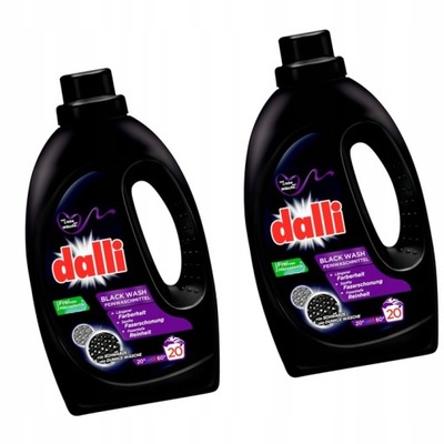 Żel prania ciemnych czarnych tkanin DALLI Black Niemiecki 20 prań 2x 1,1 l