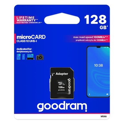 Karta pamięci microSD 128GB Goodram z adapterem