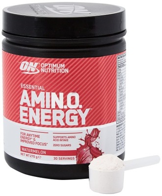 Amino Energy Optimum Nutrition Aminokwasy energia 270 g truskawkowy