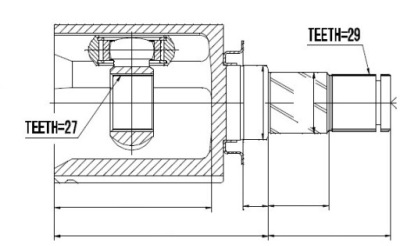 Шарнір внутрішній nissan murano 07-14 /лівий/ фото №1