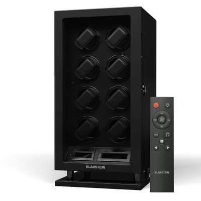 Rotomat 8 zegarków Klarstein szkatułka gablotka 5 prędkości LED pilot