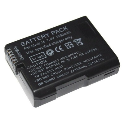 Akumulator Bateria EN-EL14 do aparatu NIKON D3200 D5200 D5500 D5600 1500mAh