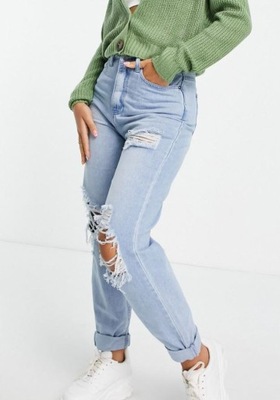 MISSGUIDED SPODNIE JEANSOWE DLA NISKICH 34 1XMJ