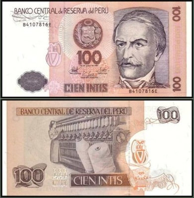 PERU 100 Intis - 1985-87 UNC