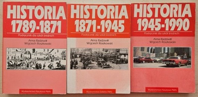 HISTORIA OD 1789 DO 1990 3 TOMY RADZIWIŁŁ, ROSZKOWSKI PWN