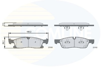 TRINKELĖS STABDŽIŲ COMLINE (ODP.GDB1946) DB M 11-/GLE 15-/GL 12- 