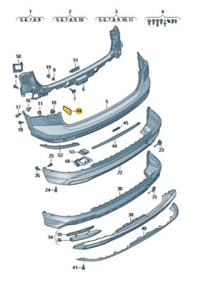 Шумоизоляция бампера задний  левая audi q3 aso оригинал фото №1