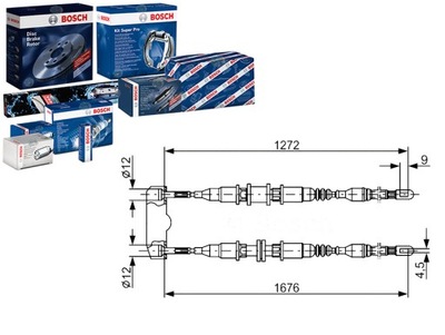 CABLE FRENOS DE MANO DAEWOO CIELO NEXIA OPEL KAD  