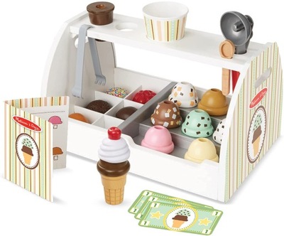 Drewniana Lodziarnia Scoop & Serve Zabawka Dla Dzieci Melissa&Doug 28 El.