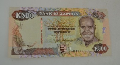 Zambia - banknot - 500 Kwacha