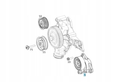 Оригинальный натяжитель ремень mercedes-benz om272 фото №1