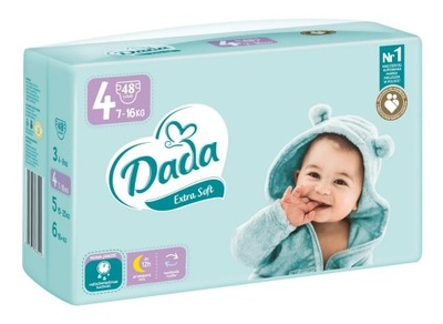 Pieluszki Dada Extra Soft rozmiar 4 7-16 kg 48 szt.