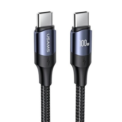 USAMS Kabel U71 USB-C na USB-C 1,2m 100W PD Fast Charge czarny/black SJ524U