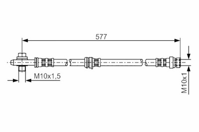 BOSCH ПАТРУБОК ТОРМОЗНОЙ ГИБКИЙ ПЕРЕД L/P AUDI A3 SEAT ALTEA ALTEA
