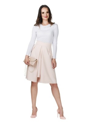 ROZKLOSZOWANA SPÓDNICA PERLAGE JASNY RÓŻ 36