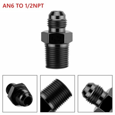 STRAIGHT AN FLARE MALE TO NPT PIPE АДАПТЕР HOSE FITTING BARE ALUMINU~13120