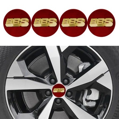 BBS 4 PIEZAS PEGATINAS EMBLEMATY ZNACZKI 56MM DE ALUMINIO  