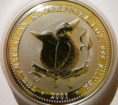 1$ AUSTRALIA 2001- KOOKABURRA - SREBRO 999 - UNCJA