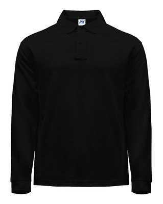 Koszulka POLO męska z długim rękawem JHK BLACK 4XL