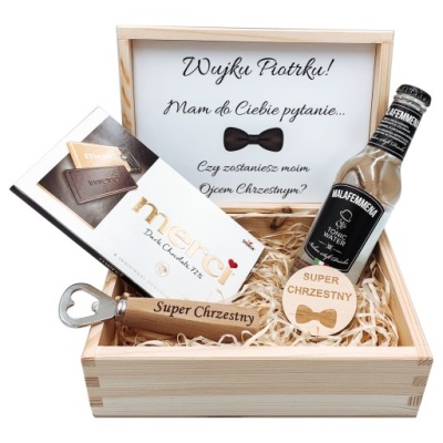 BOX dla Ojca Chrzestnego PROŚBA o bycie OJCEM CHRZESTNYM ZAPYTANIE PREZENT