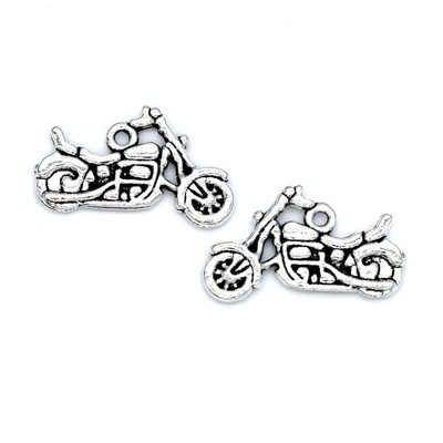 ZAWIESZKA CHARMS MOTOR 14x24mm METAL 2szt